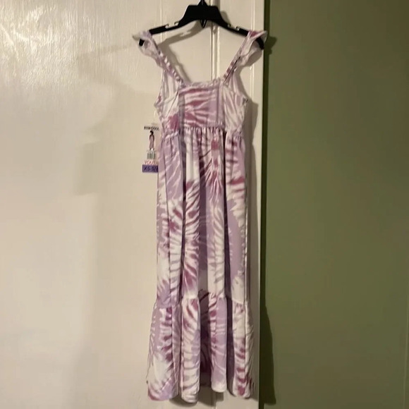 #18 32 Degrees Cool Youth Tie Dye Maxi dress Purple White Size Small 7/8 - Picture 6 of 10